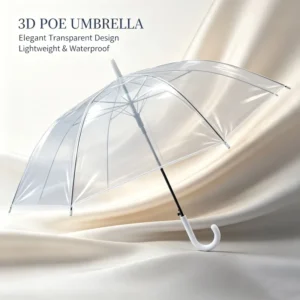 YS-1007 Factory Direct Custom Logo Transparent POE Straight Umbrella