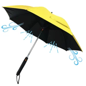 YS 1020 Custom Outdoor Cooling Umbrella Anti UV Fabric Parasol with Fan Water Misting