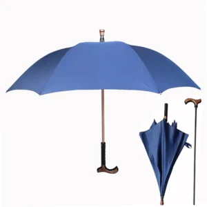 YS-1044 Semi-Automatic Straight Umbrella Walking Stick Multi-Function Auto Open Anti-Skid Aluminum Shaft Ergonomic