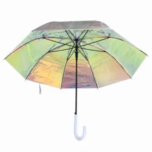 YS 1102 Iridescent Holographic Laser Shining POE Umbrella