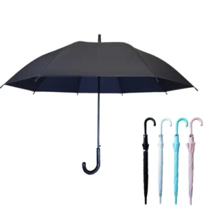 YS 1108 POE Umbrella Plastic J Handle Fiberglass Ribs Customized Design
