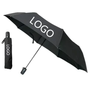 YS 3017 Auto Open 3 Fold Custom Logo Umbrella Factory Supply 8K Portable Branded Folded Rain Gear Promotion Gift for Adults