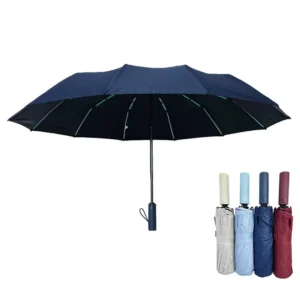 YS-3086 Factory Direct Auto Open and Close 3-Fold 23-Inch 12K Folding Umbrella UV Protection Strong Windproof Reinforced