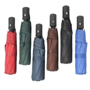YS 3306 Classic 3 Folding Automatic Umbrella with 8k Ribs Custom Logo Reflective Binding Factory Supply for Advertising Gifts