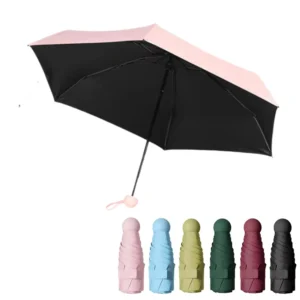 YS 5001 Ultra Light Manual Mini 5 Fold Pocket Folding Umbrella Sun Rain Protection Factory Promotional Gift Umbrella