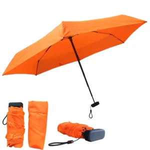 YS 5005 Super Lightweight Travel Umbrella Portable 5 Fold Compact Mini Folded Parasol with Windproof Manual Open Pocket Umbrella