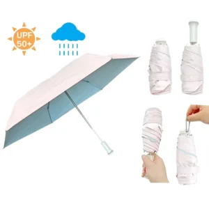YS 5012 Portable Mini Manual Open Anti UV Rainproof Color Coating 6 Rib 92cm Open Diameter Five Folding Super Light Umbrella