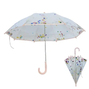 YS-6026 BSCI Sedex Audit Factory Kids Sequined Umbrella Fiberglass 8 Ribs Windproof