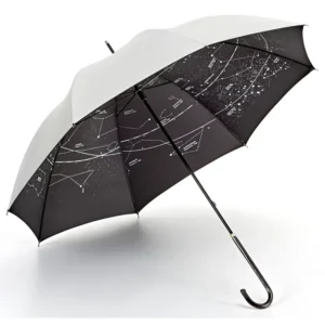 YUBO Fashion Design Silver Color UV Coated Straight Umbrella with Constellation Printing